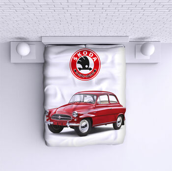 Cuvertură de pat Skoda Red