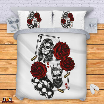 Lenjerie de pat Skull - Cards