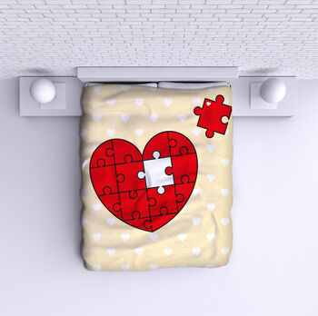 Cuvertură de pat Heart - Puzzle