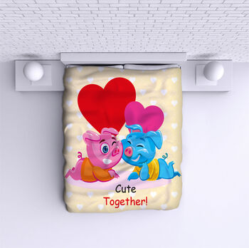 Cuvertură de pat Pigs love