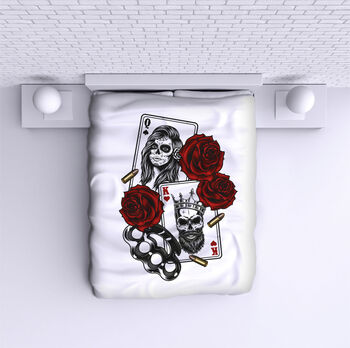 Cuvertură de pat Skull - Cards