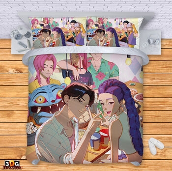 Lenjerie de pat Huntrix K Pop 3