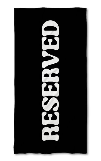 Prosop de plajă Reserved Black - White